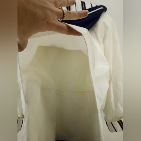 Nautical White and Navy Women's Jacket - Picture 7 of 14